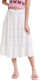 LoveShackFancy Donna Skirt White M at Shopbop