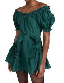 LoveShackFancy Estine Dress In Green ShopSimon at Shop Simon