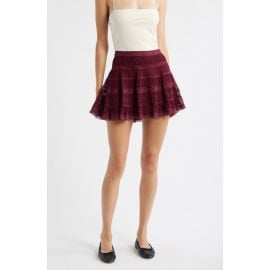 LoveShackFancy Fleetta Tiered Miniskirt at Nordstrom