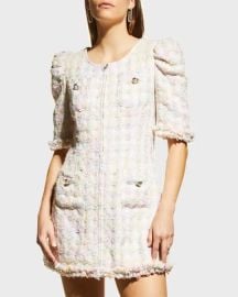 LoveShackFancy Hermosa Tweed Mini Dress at Neiman Marcus