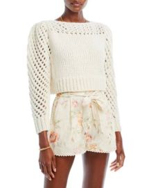 LoveShackFancy Larson Cropped Pullover Sweater Bloomingdales at Bloomingdales