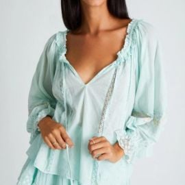 LoveShackFancy Tops Loveshackfancy Odina Top Sea Foam Brand New Nwt Poshmark at Poshmark