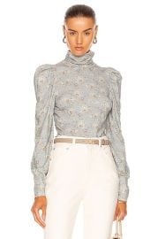 LoveShackFancy Vienna Turtleneck Top in Sky Gray  FWRD at Forward