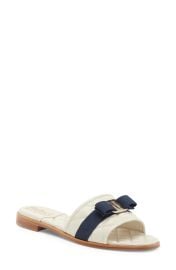 Lovec Q Bow Quilted Slide Sandal at Nordstrom