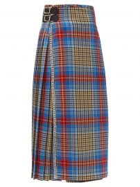 Loverboy pleated wool-tartan kilt skirt at Matches