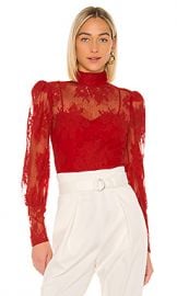 Lovers   Friends Marcie Top in Flame Scarlet from Revolve com at Revolve