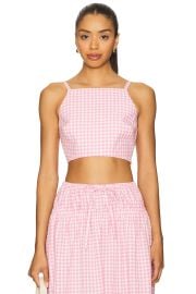Lovers And Friends Aimee Crop Top In Pink Gingham at Revolve