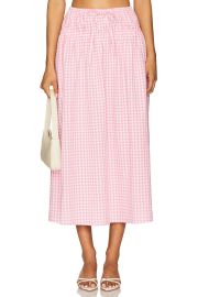 Lovers And Friends Aimee Maxi Skirt In Pink Gingham at Revolve