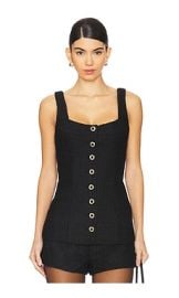 Lovers And Friends Jacquie Tweed Top In Black at Revolve