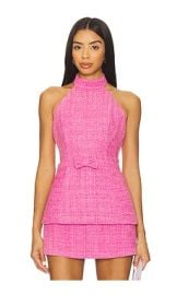 Lovers And Friends Lily Tweed Top In Pink Multi at Revolve