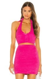 Lovers And Friends Miley Top In Dark Pink at Revolve