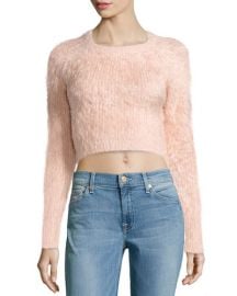 Lovers and Friends Fuzzy Cropped Sweater at Last Call