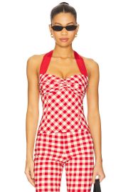 Lpa Lizzie Top In Red Gingham Print at Revolve