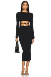 Lpa Romona Knit Midi Dress In Black at Revolve