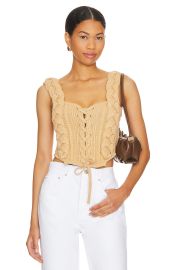 Lpa Taylie Cable Corset In Tan at Revolve