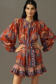 Luang Puff Sleeve Mini Dress at Anthropologie
