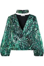 Luba Snake-Print Blouse by Alice  Olivia at The Outnet