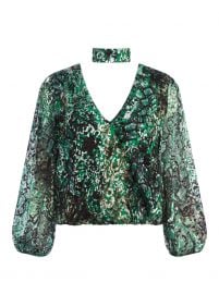 Luba Snake-Print Blouse by Alice  Olivia at Alice and Olivia