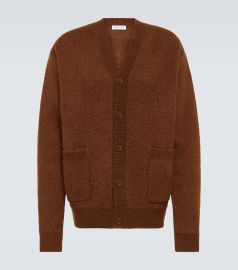 Lucas mohair and wool-blend cardigan in brown - The Frankie Shop at Mytheresa