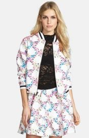 Lucca Couture Floral Baseball Bomber at Nordstrom