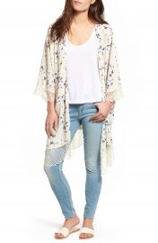 Lucca Couture Lace Trim Kimono at Nordstrom