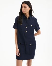 Lucca Shift Dress in Navy at Veronica Beard