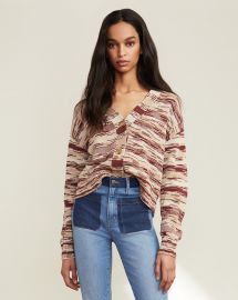 Lucelia Space-Dye Knit Cardigan at Veronica Beard