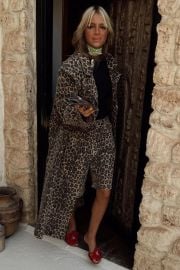 Lucia Leopard Denim 55 Coat at Never Fully Dressed