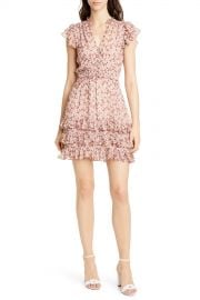 Lucia Metallic Silk Blend Chiffon Mini Dress at Nordstrom Rack