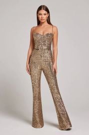 Lucinda Gold Jumpsuit at Nadine Merabi