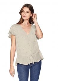 Lucky Brand  It Girl Flutter Sleeve Top at Amazon