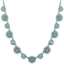 Lucky Brand Blue Stone Collar Necklace at Macys