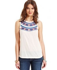 Lucky Brand Embroidered Tank Top - Women - Macys at Macys