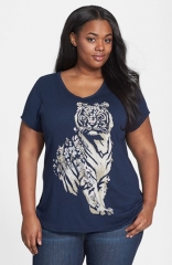 Lucky Brand Floral Tiger Tee at Nordstrom