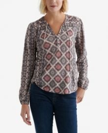 Lucky Brand Graphic Print Top at Macys