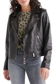 Lucky Brand Leather Moto Jacket at Nordstrom