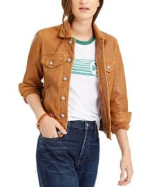 Lucky Brand Leather Trucker Jacket Reviews - Jackets Blazers - Women - Macys at Macys