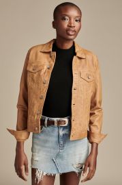 Lucky Brand Leather Trucker Jacket in Cognac at Lucky Brand