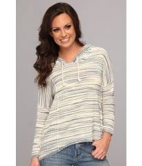 Lucky Brand Malibu Stripe Hoodie Blue Multi at Zappos