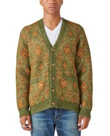 Lucky Brand Mens Oushak Print Jacquard Button Down Cardigan Sweater Reviews - Sweaters - Men - Macys at Macys