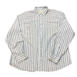 Lucky Brand Mens XXL Western Button Front Pearl Snap Buttons Blue White Casual eBay at eBay