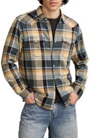 Lucky Brand Mesa Western Plaid Flannel Snap-Up Shirt at Nordstrom