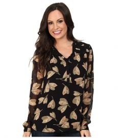 Lucky Brand Mixed Floral Top Black Multi at 6pm