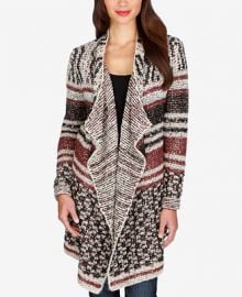 Lucky Brand Mixed-Print Striped Cardigan at Macys