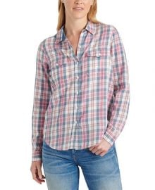 Lucky Brand Plaid Button-Down Shirt   Reviews - Tops - Women - Macy s at Macys