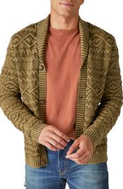 Lucky Brand Shawl Collar Cable Stitch Cardigan at Nordstrom