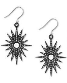 Lucky Brand Silver-Tone Pav eacute  Starburst Drop Earrings Jewelry   Watches -  Fashion Jewelry - Macy s at Macys