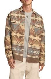 Lucky Brand Southwest Pattern Jacquard Cotton Flannel Button-Up Shirt at Nordstrom