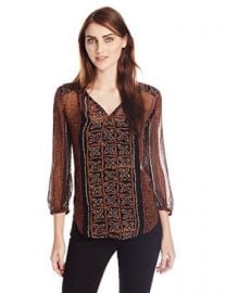 Lucky Brand Womenand39s Kaylee Peasant Top at Amazon