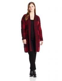 Lucky Brand Womenand39s Plus-Size Checked Boucle Sweater at Amazon